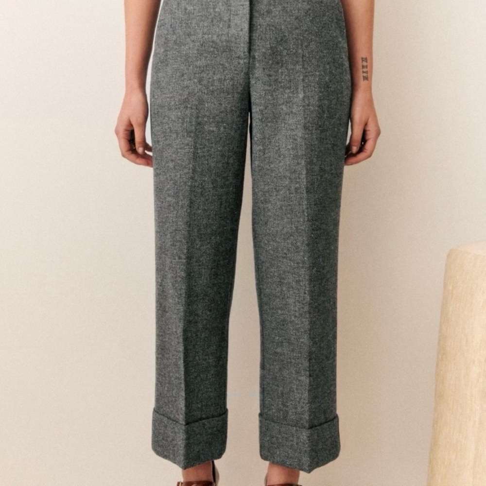 Sezane Damon Trousers Mottled Grey - Size 4